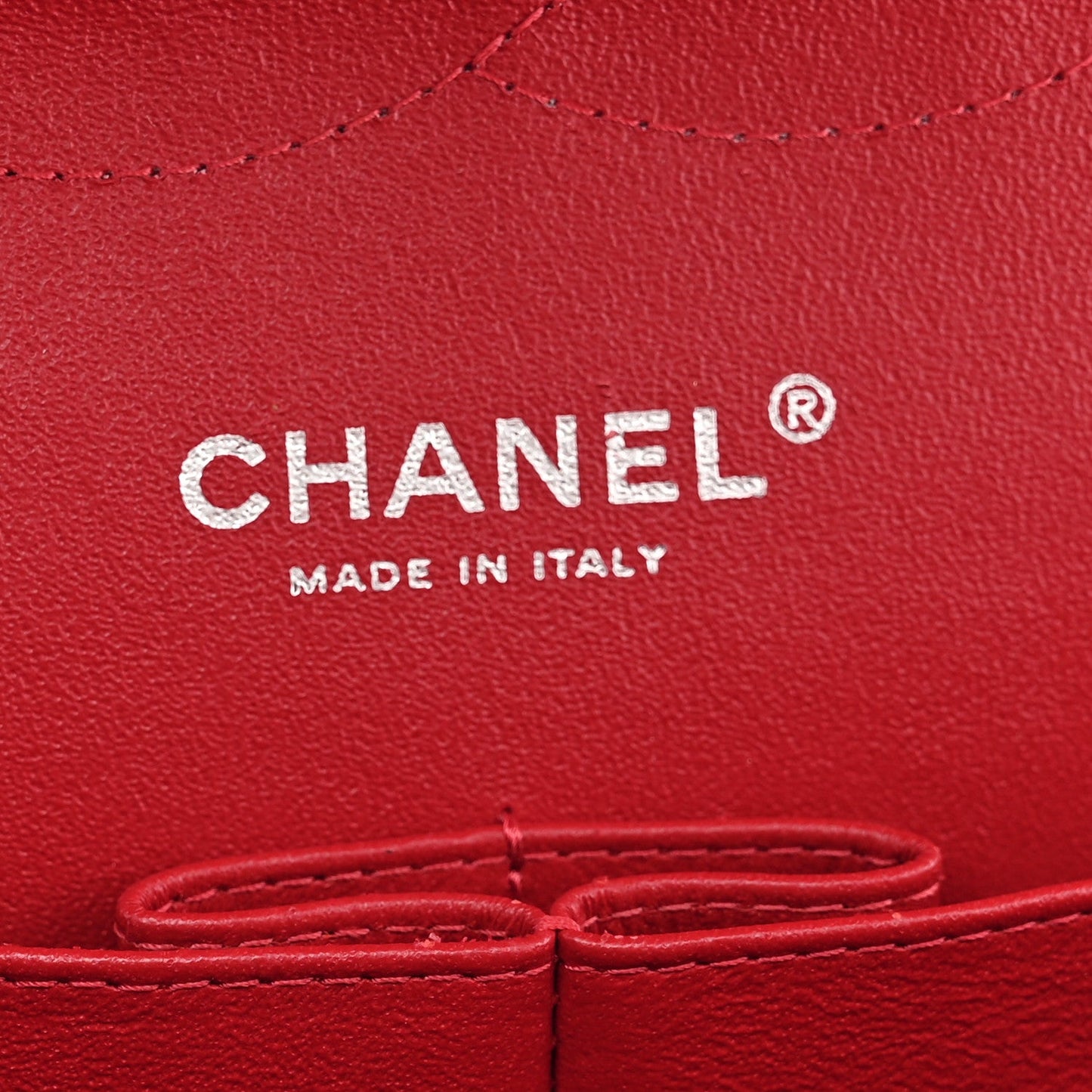Caviar Quilted Jumbo Double Flap Red