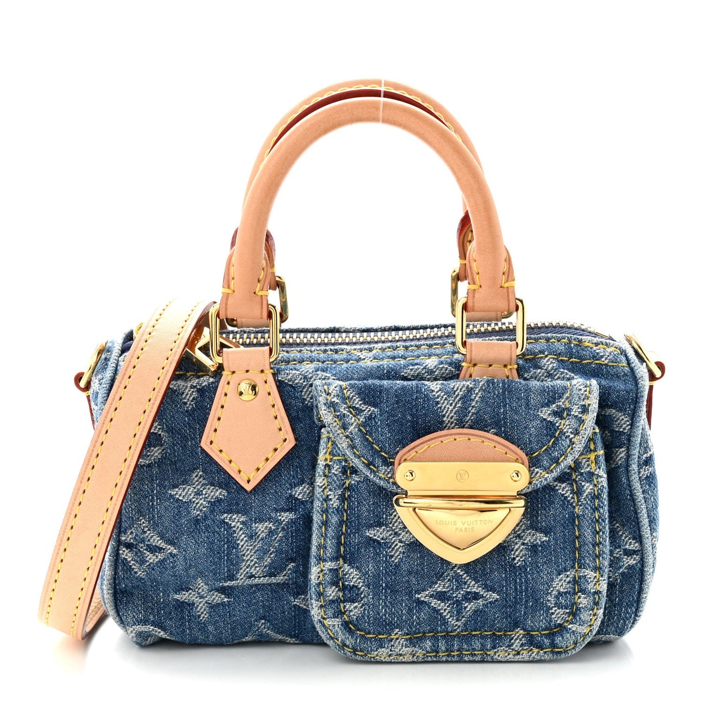 Monogram Denim Nano Speedy Blue