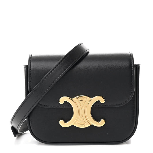 Shiny Calfskin Mini Triomphe Black