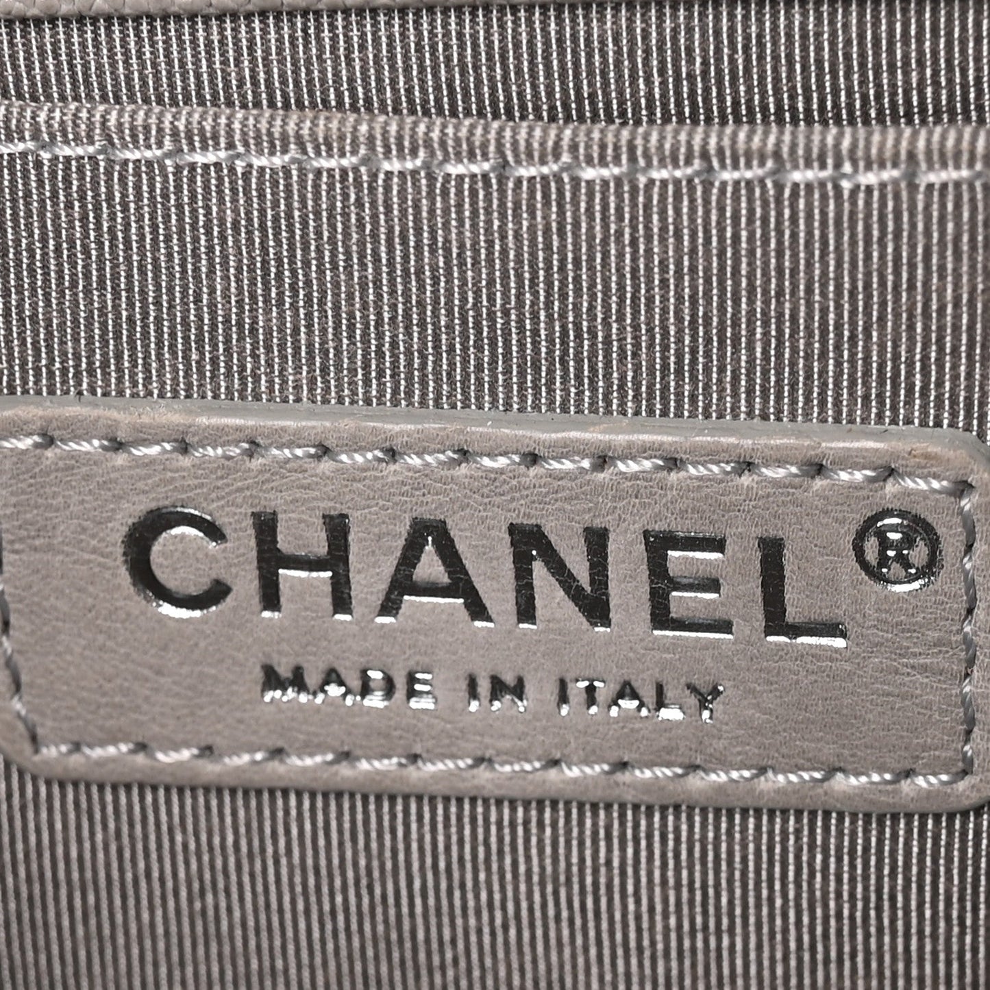Caviar Quilted Small Boy Flap Grey