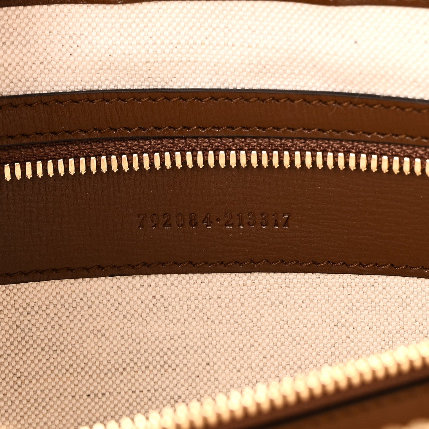 GG Supreme Monogram Azalea Calfskin Retro Interlocking G Wristlet Messenger Bag Beige Ebony Brown Sugar