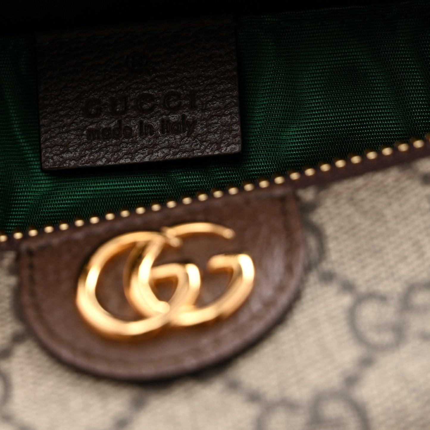 Soft GG Supreme Monogram Calfskin Medium Ophidia Cosmetic Case Beige Ebony New Acero