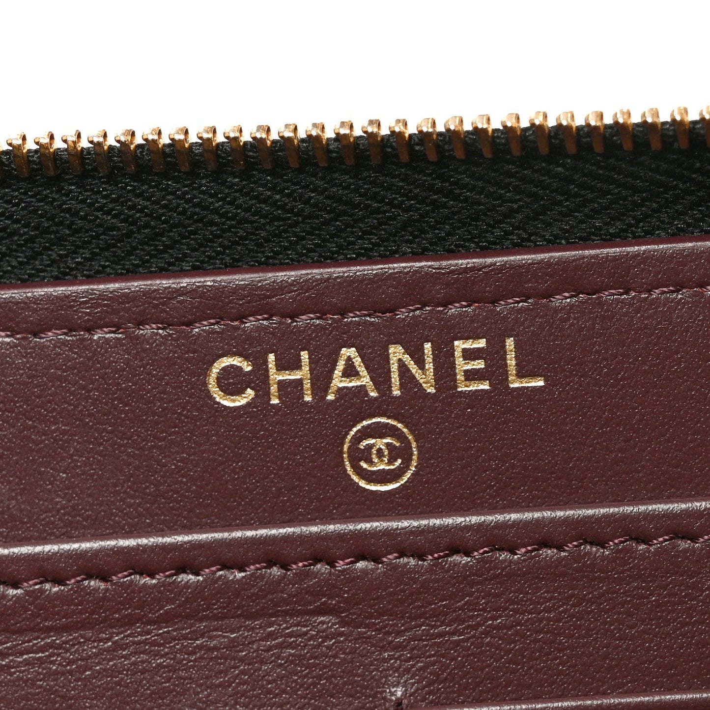 Caviar Quilted Large Gusset Zip Around Wallet Black