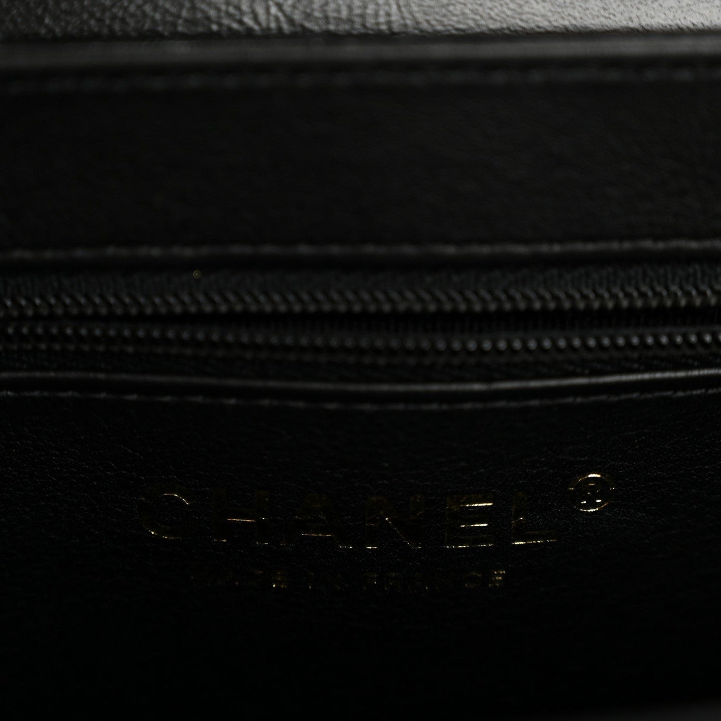 Shiny Aged Calfskin Quilted Nano Kelly Shopper Black