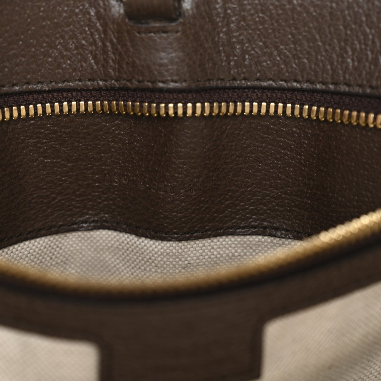 Monogram Jumbo GG Textured Dollar Calfskin Web Small Tote Bag Camel Ebony New Acero