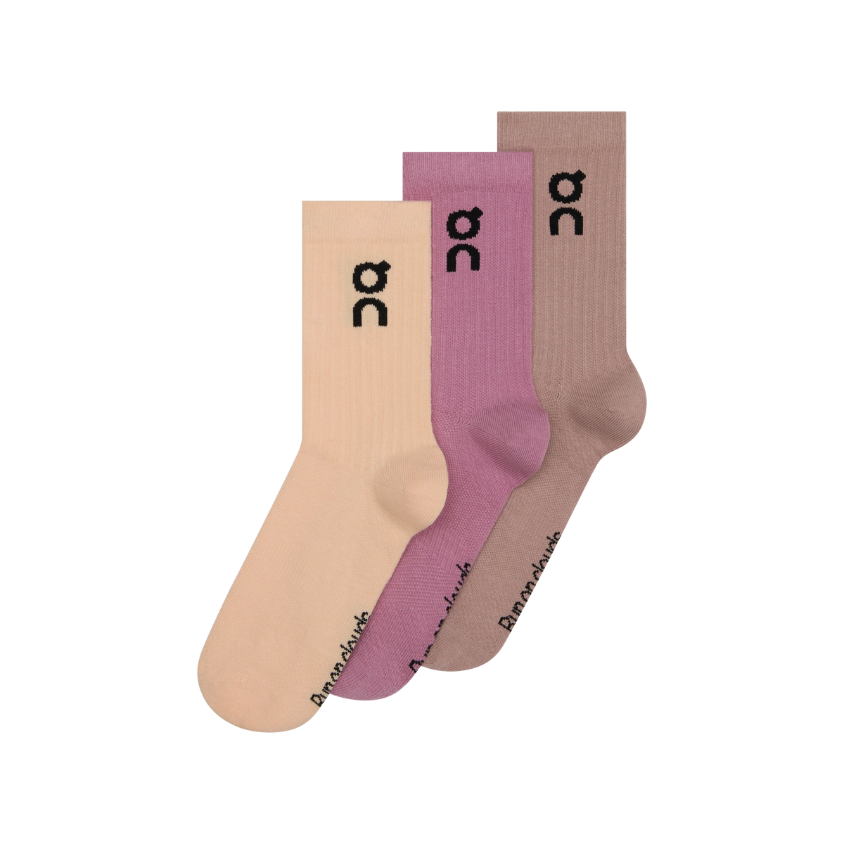 Logo Sock High 3 Pack Unisex :Sherbet | Rhodonite