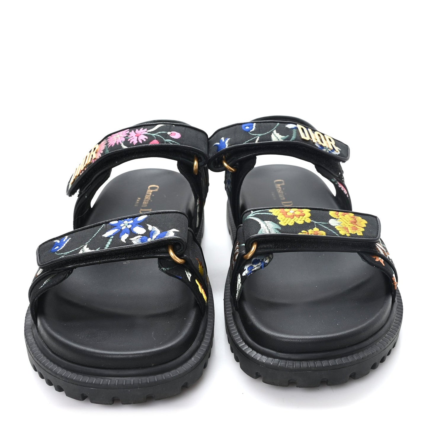 Technical Fabric Petites Fleurs Print Dioract Sandals 40 Black Multicolor