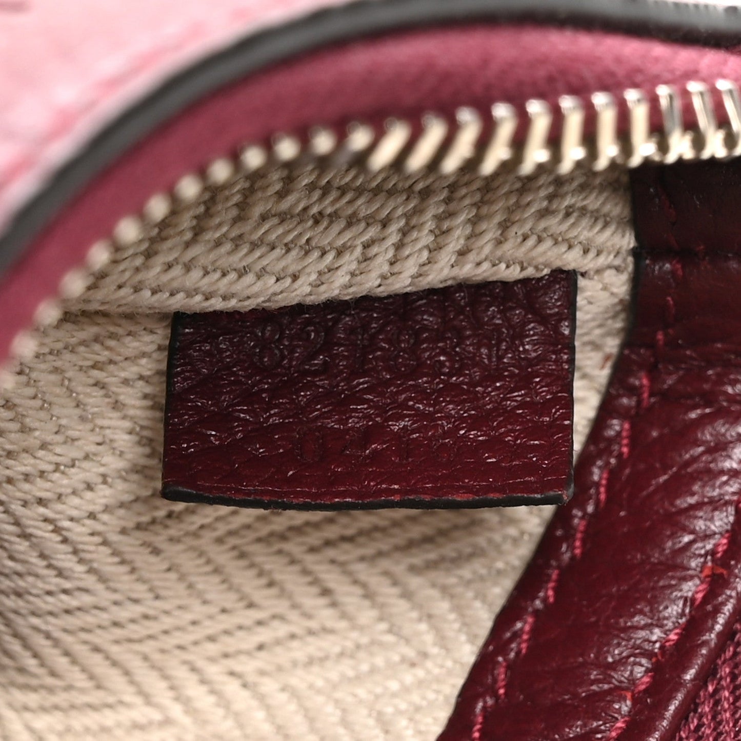 Pebbled Calfskin Mini B Shoulder Bag Rosso Ancora