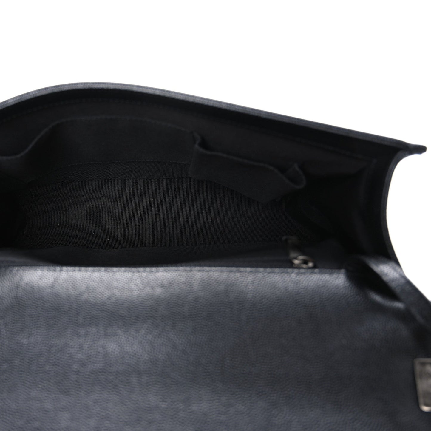 Caviar Quilted Large Boy Flap Black