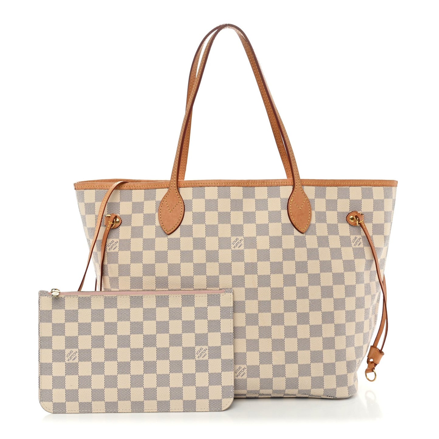 Damier Azur Neo Neverfull MM Rose Ballerine