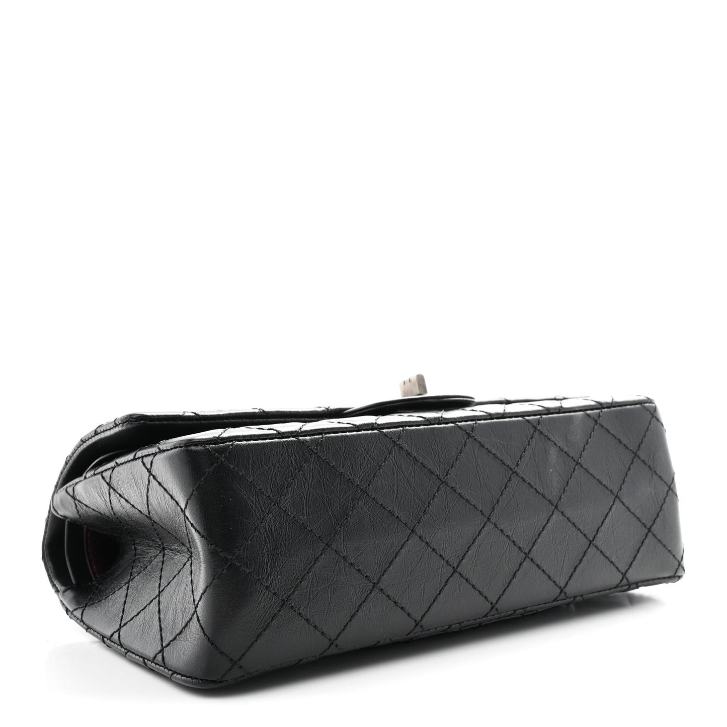 Aged Calfskin Quilted 2.55 Reissue 225 Flap Black