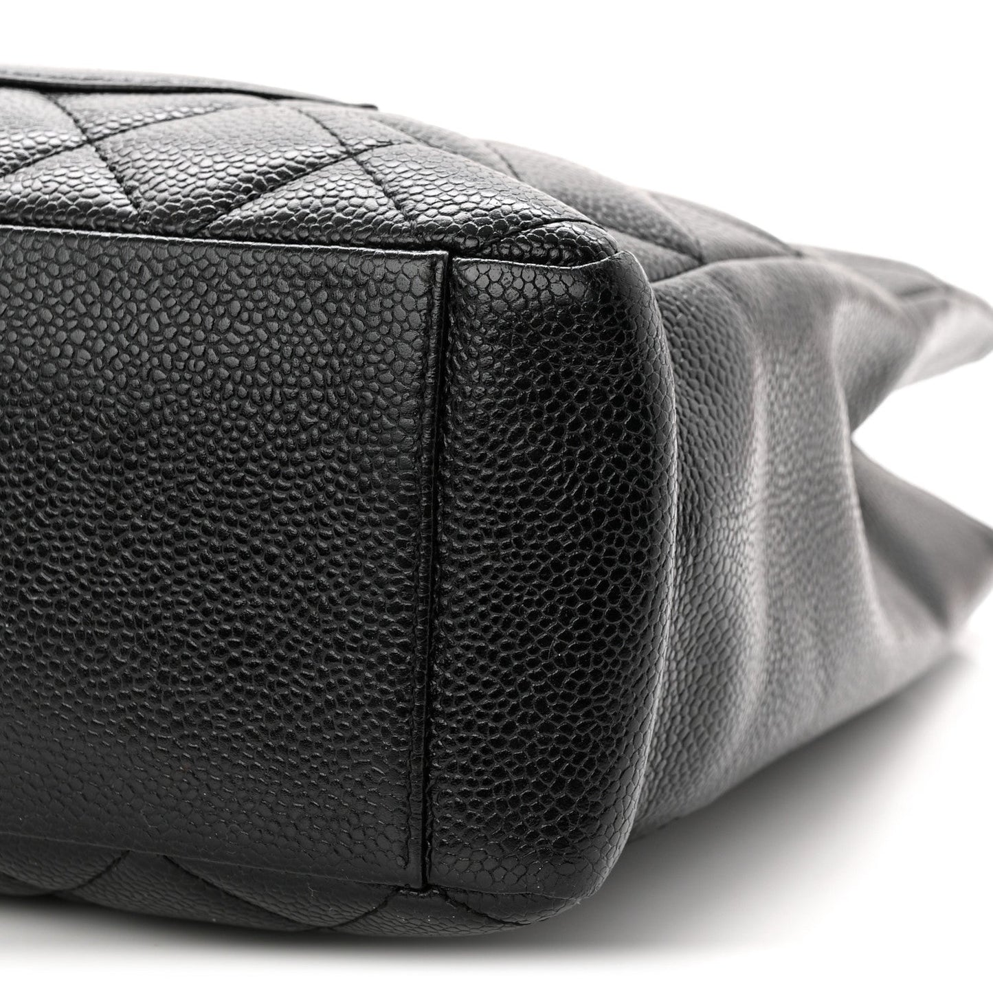 Caviar Quilted Petit Shopping Tote PST Black