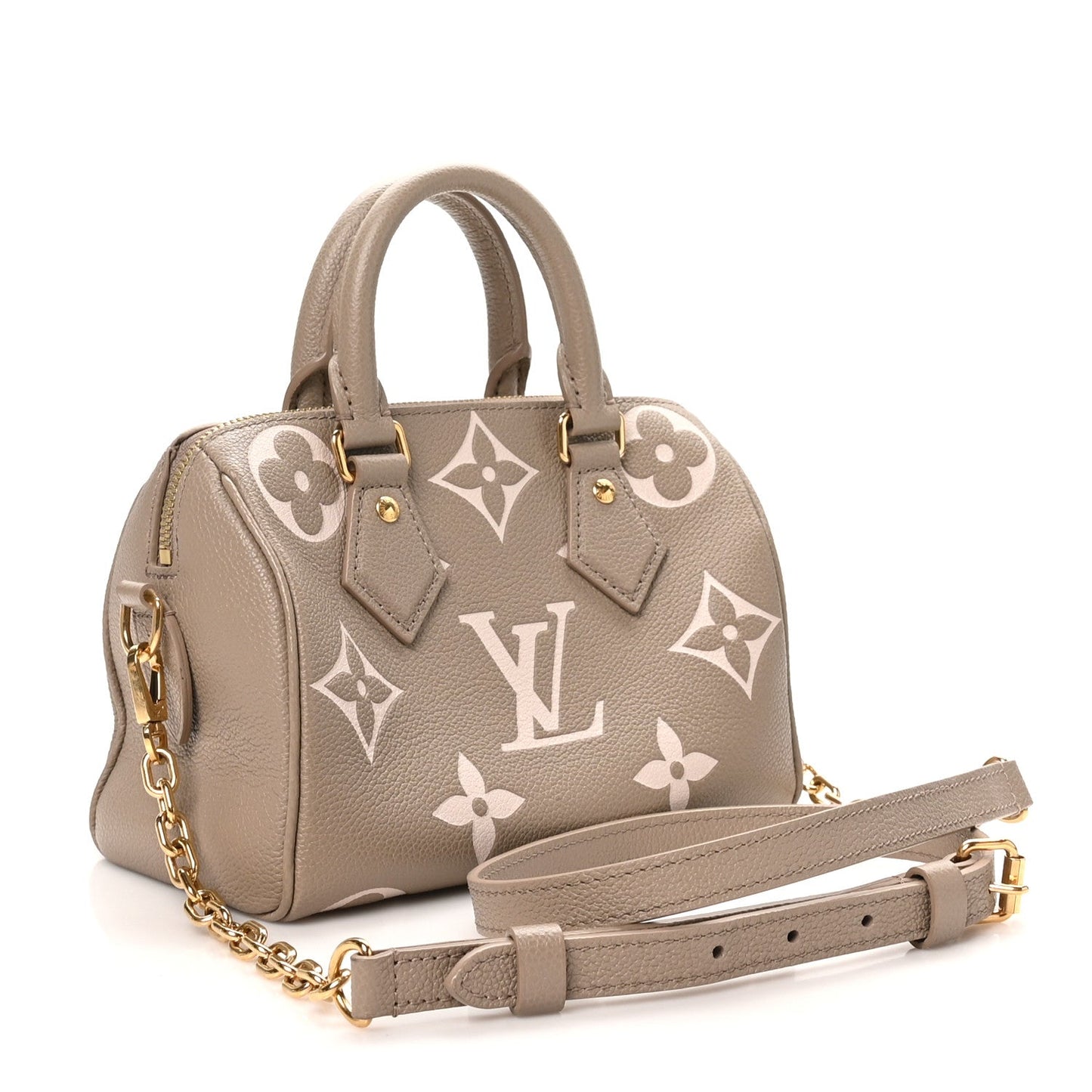Empreinte Monogram Giant Speedy Bandouliere 20 Creme Beige