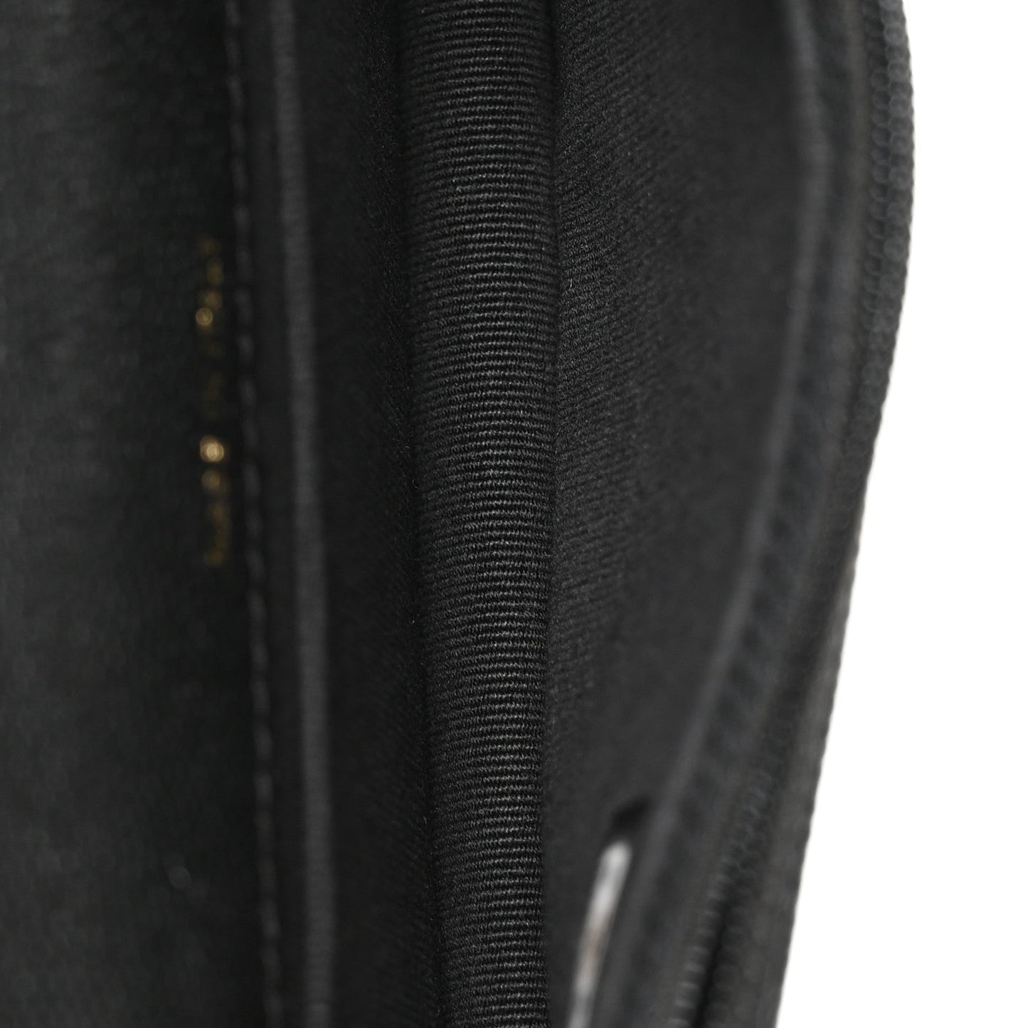 Caviar Quilted Pocket Twins Clutch With Chain  Black