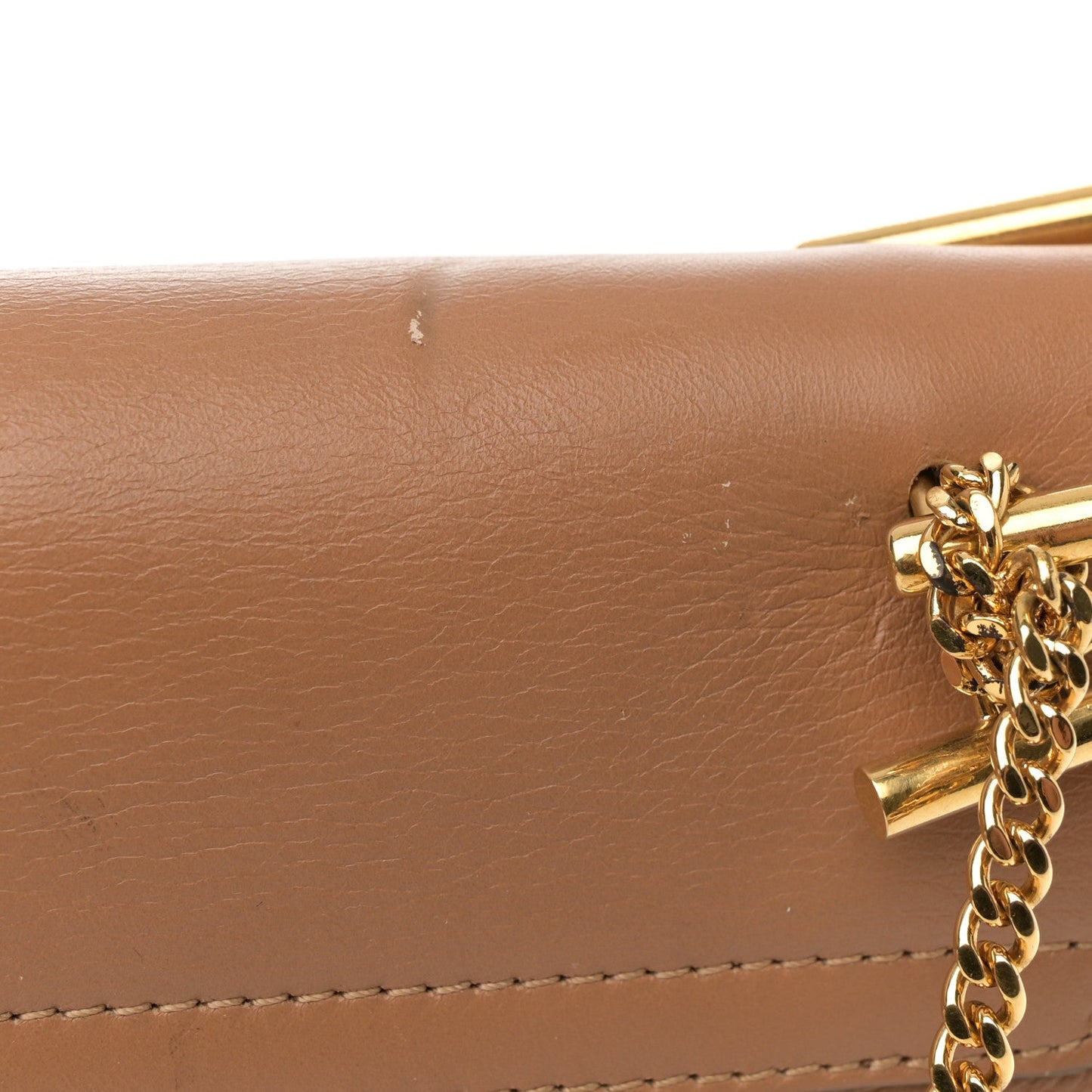 Suede Smooth Calfskin Drew Shoulder Bag Milky Coffee