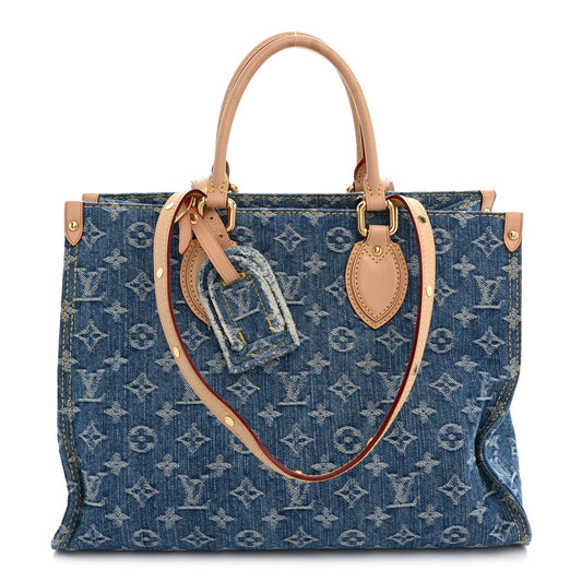 Monogram Denim Onthego MM Blue