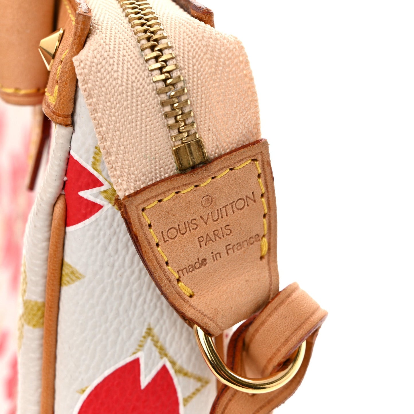 Monogram Cherry Blossom Pochette Accessories Red