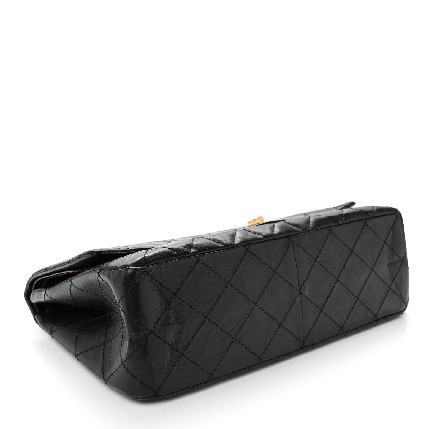 Aged Calfskin Quilted 2.55 Reissue 227 Flap Black
