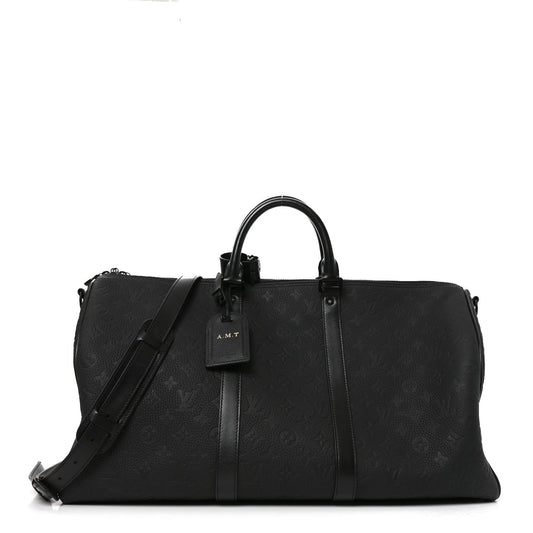 Taurillon Monogram Keepall Bandouliere 50 Black