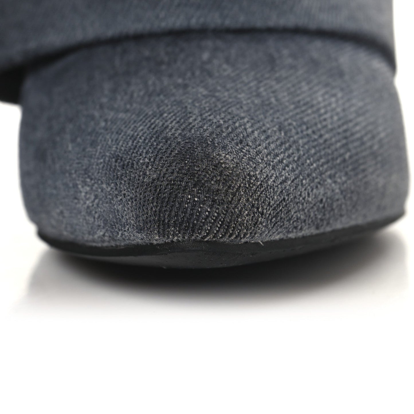 Washed Denim Shark Lock Pant Boots 38 Black