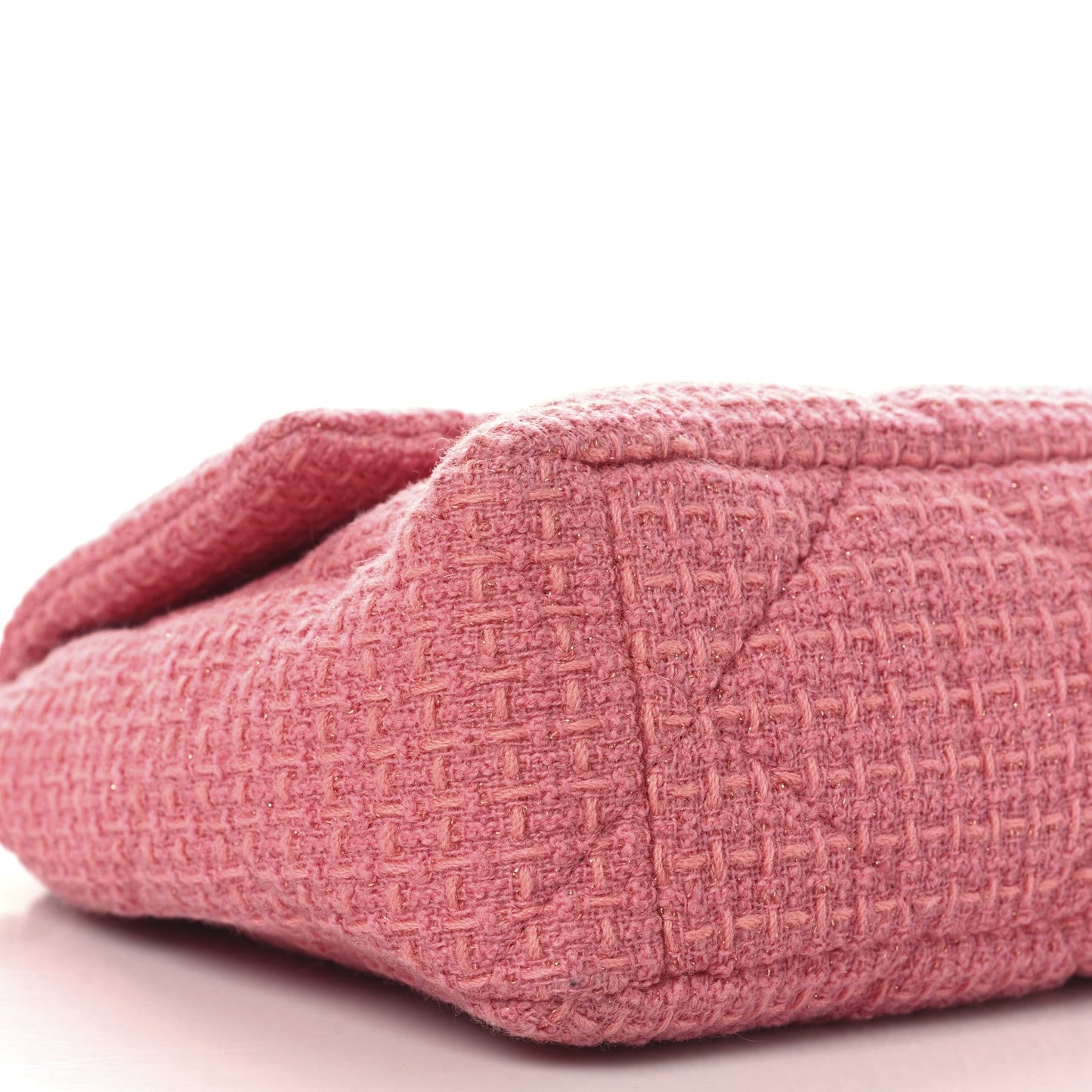 Metallic Tweed Quilted Large Chanel 19 Flap Pink