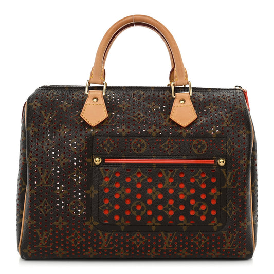 Monogram Perforated Speedy 30 Fuchsia