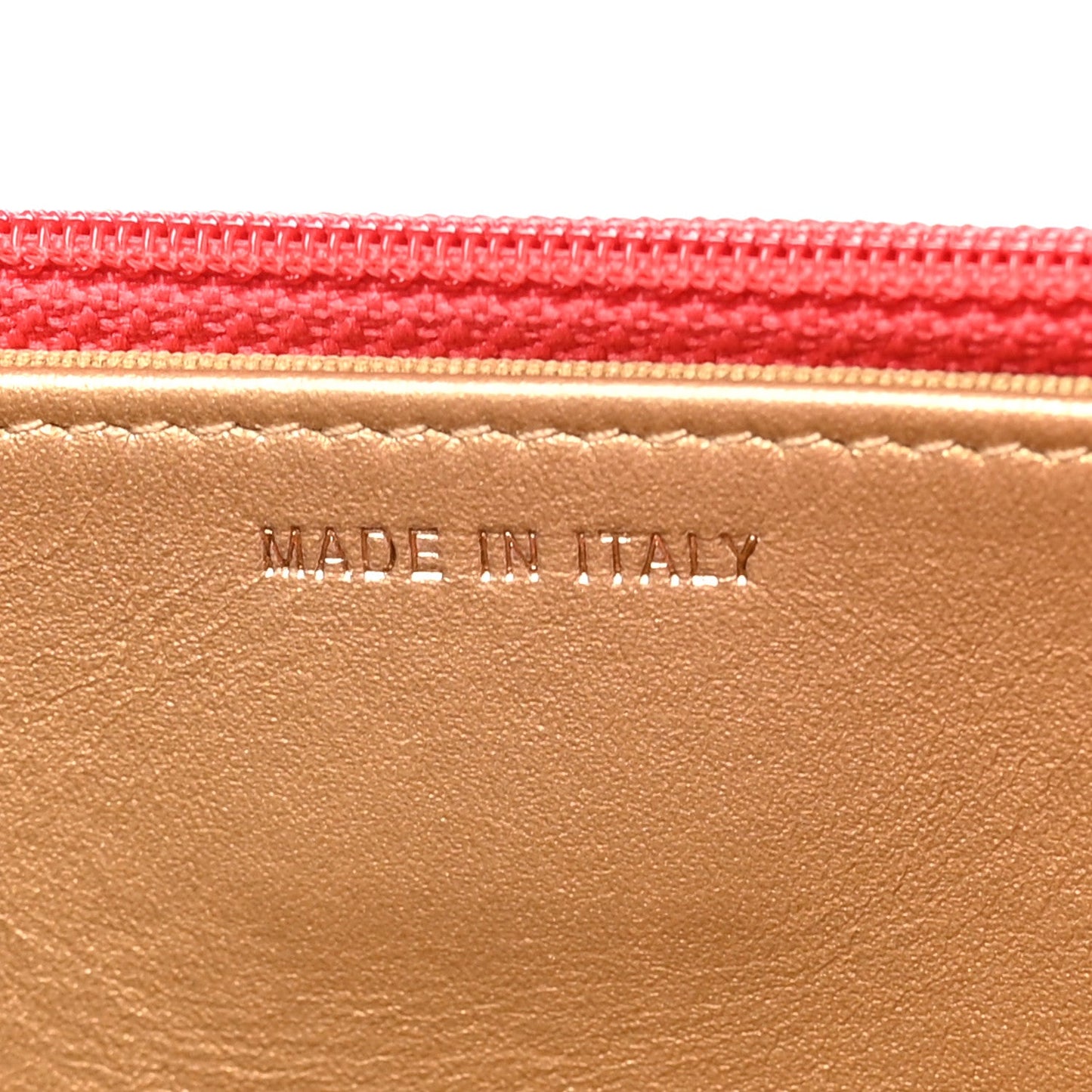 Lambskin Quilted CC Pearl Crush Wallet On Chain WOC  Red