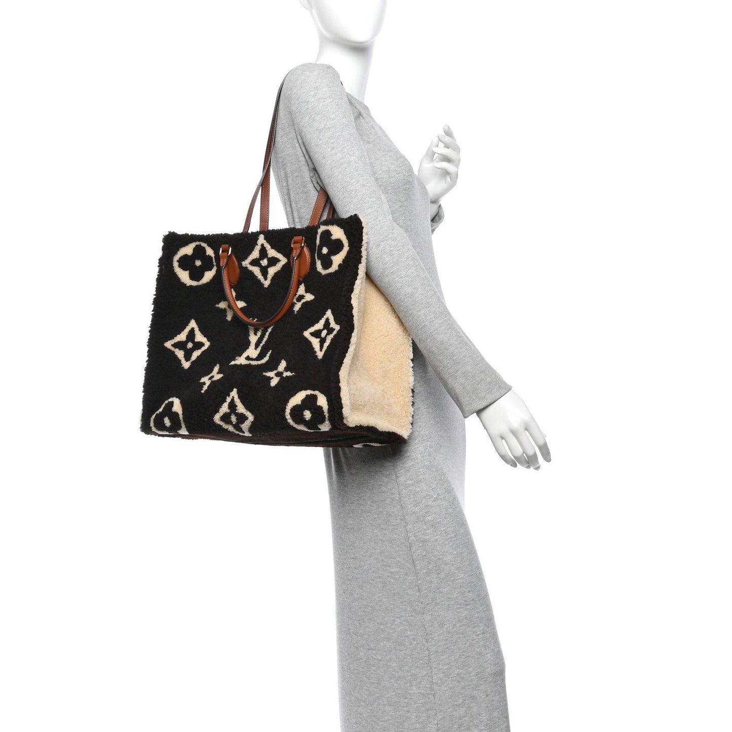 Shearling Monogram Giant Teddy Onthego GM Marron