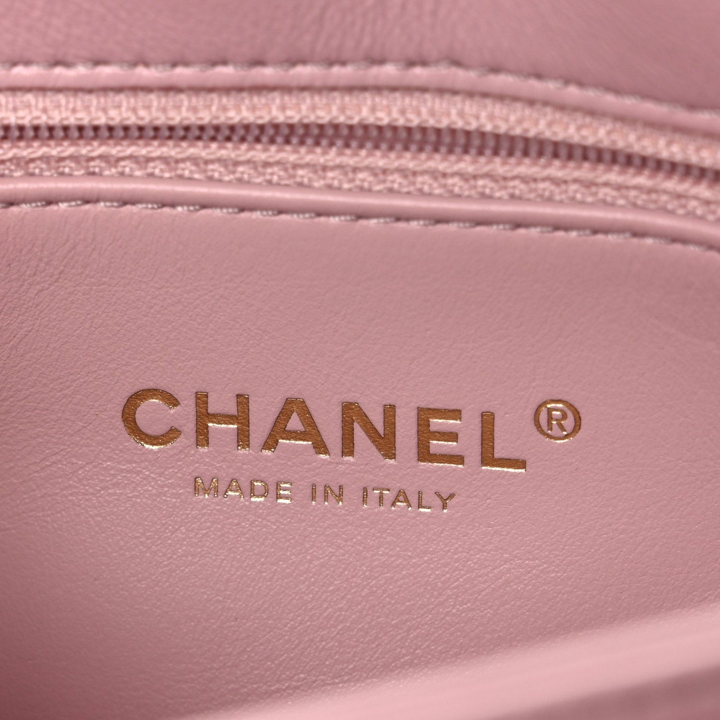 Lambskin Quilted Medium Color Match Flap Light Pink