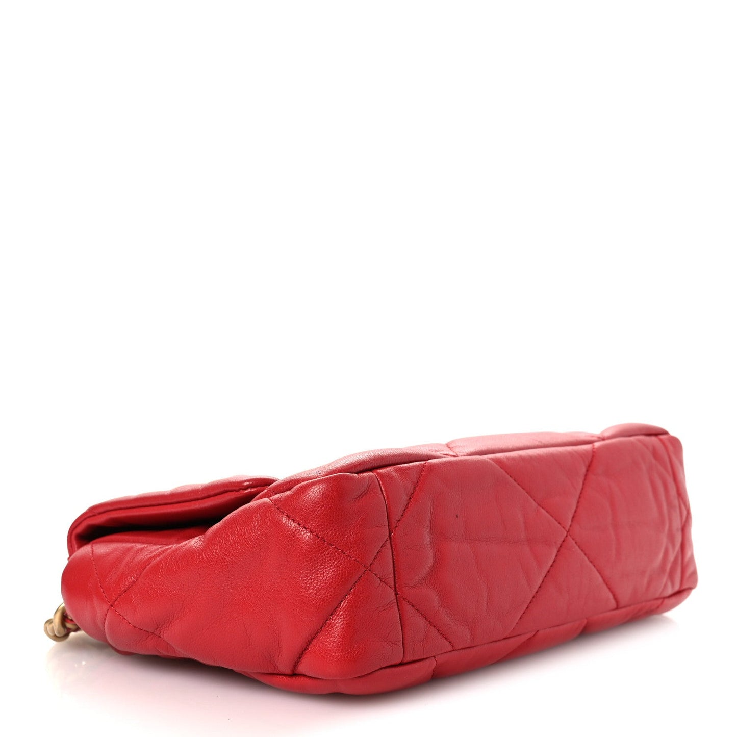 Lambskin Quilted Medium Chanel 19 Flap Red