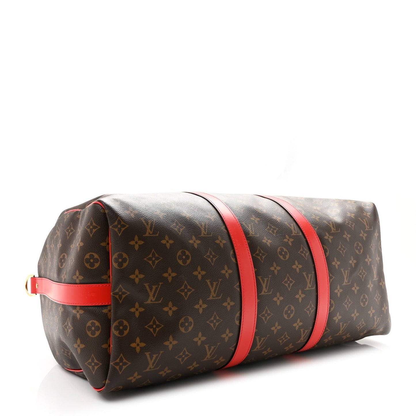 Calfskin Monogram Keepall Bandouliere 50 Coquelicot