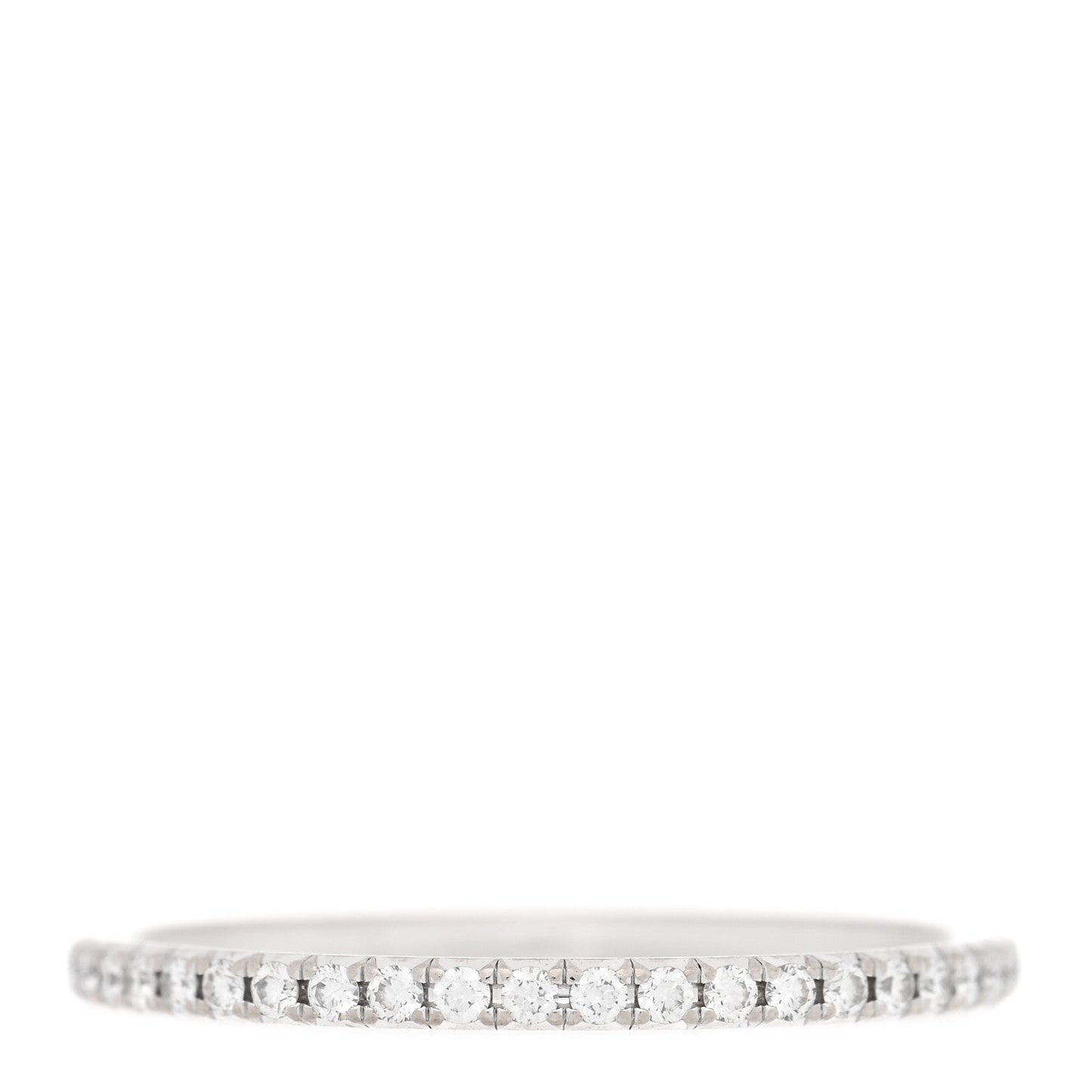 18K White Gold Diamond Metro Band Ring 56 7.5