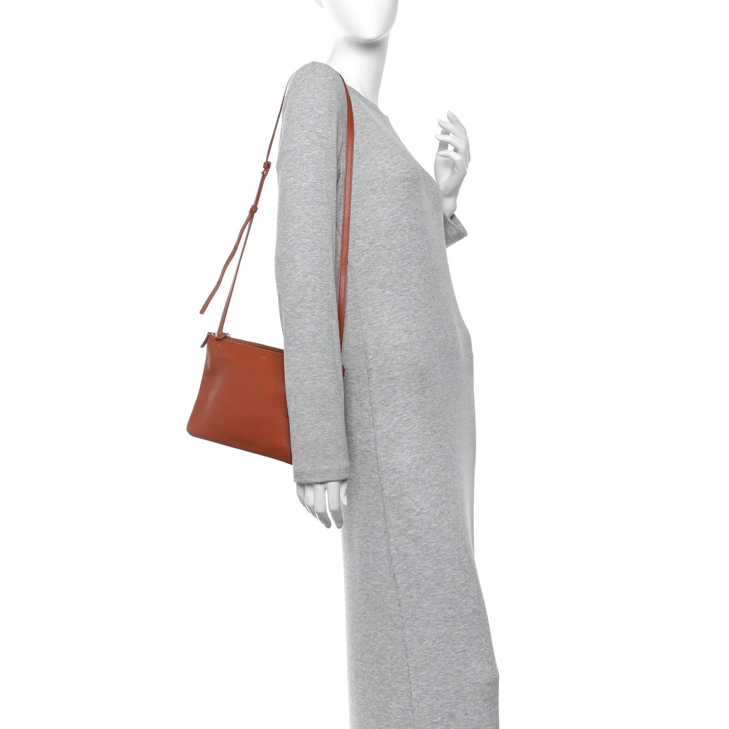 Lambskin Large Trio Crossbody Bag Tan