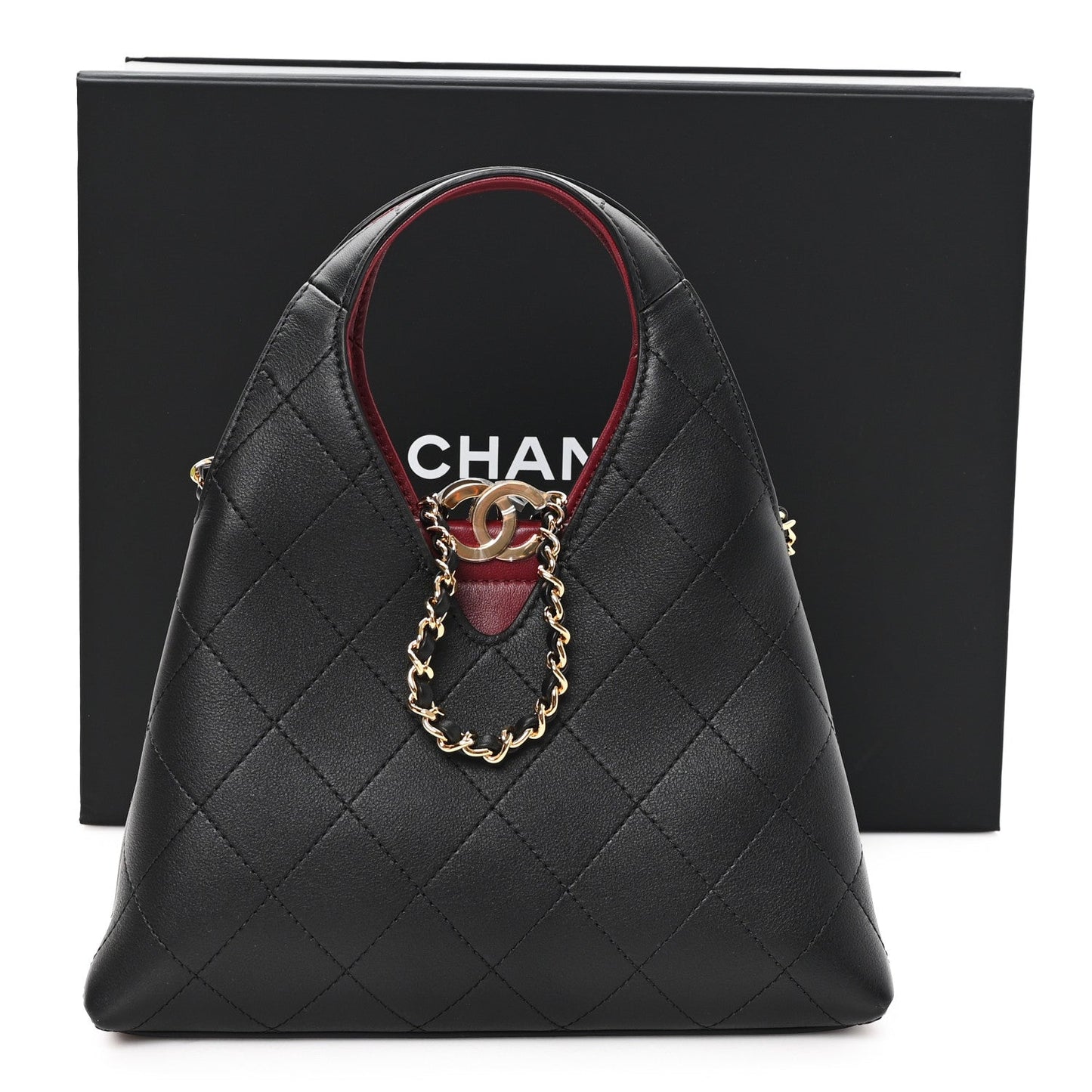 Calfskin Chic Lady Small Shopping Tote Black