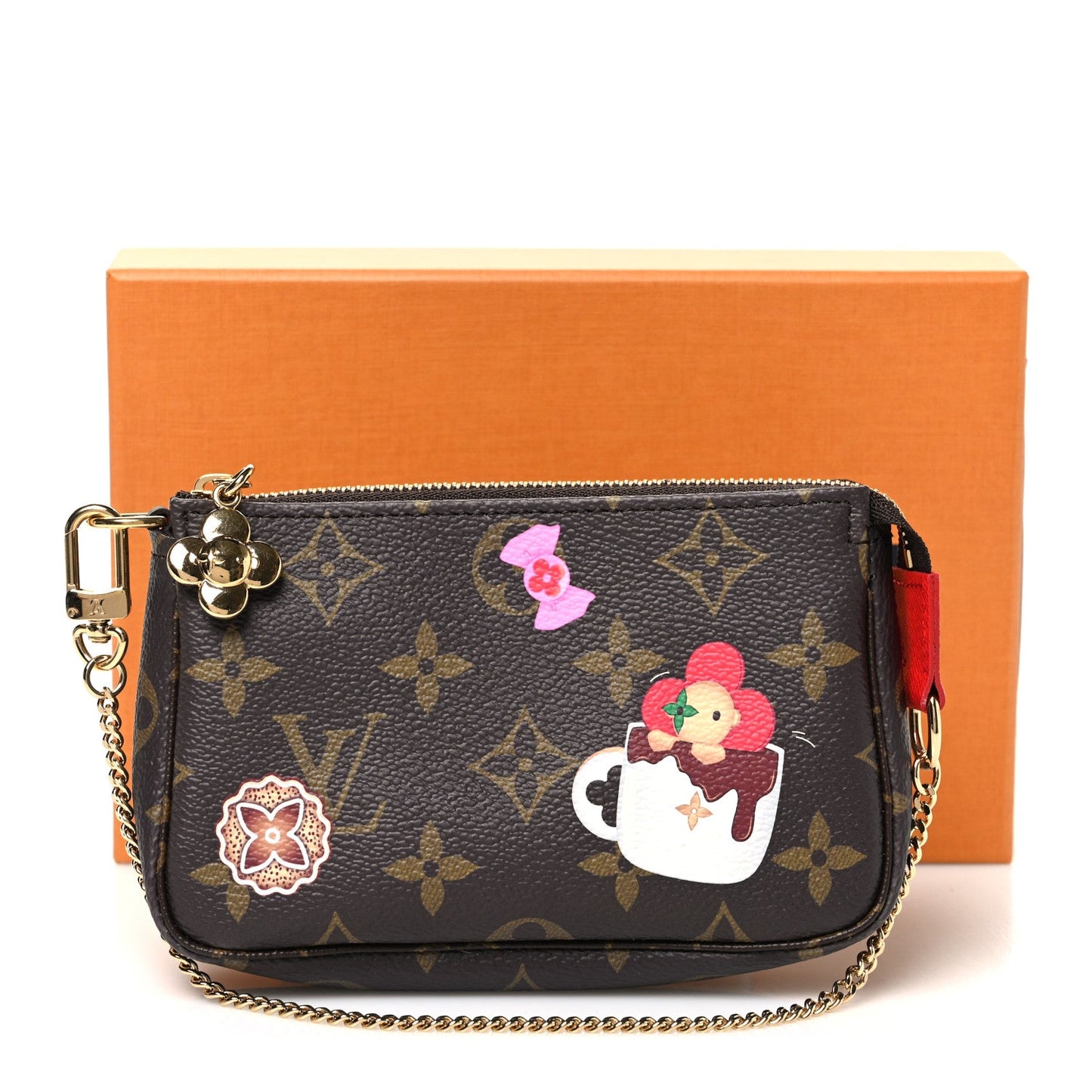 Monogram 2024 Christmas Animation Candy Factory Mini Pochette Accessories Candy Red