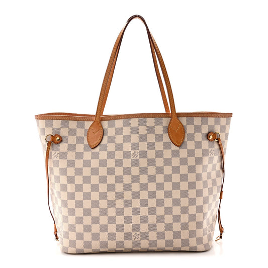 Damier Azur Neo Neverfull MM Rose Ballerine