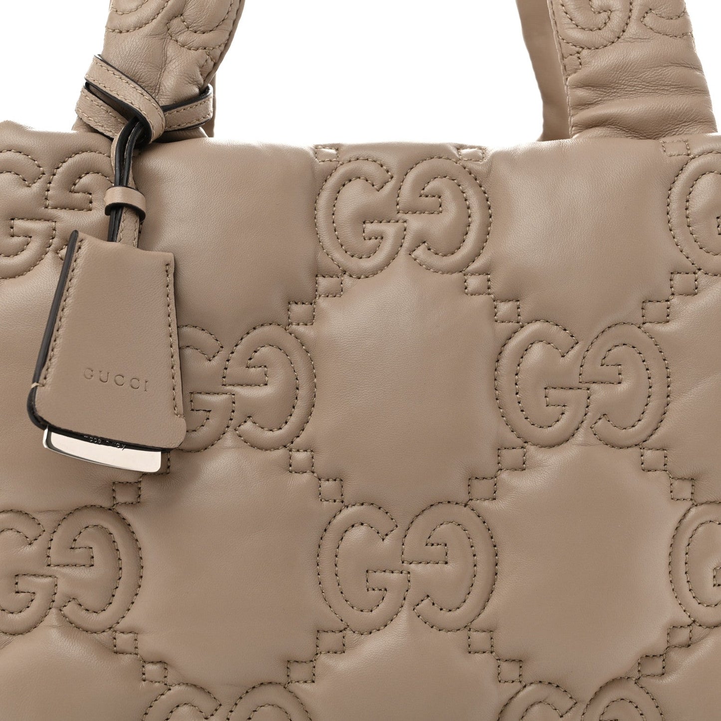 Calfskin GG Matelasse Large Tote  Beige