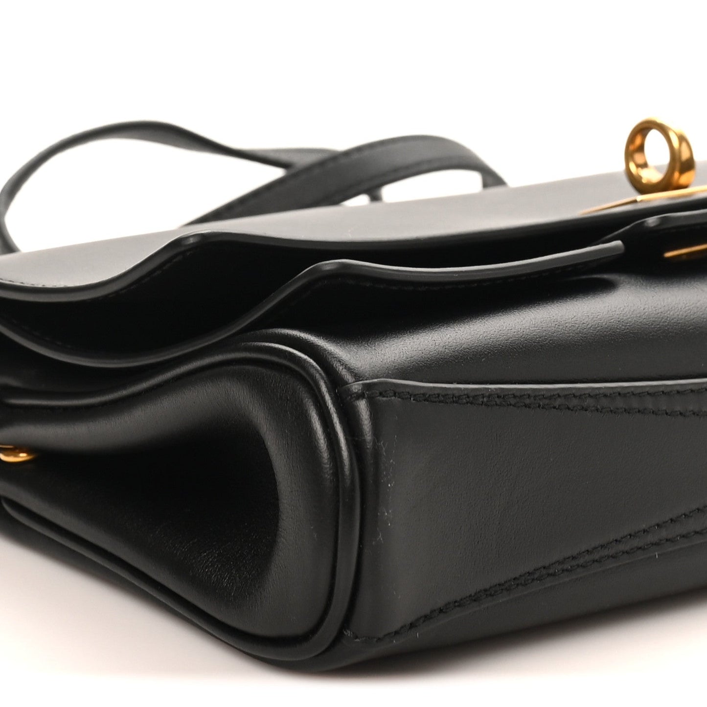 Smooth Calfskin Small Bel Air Clutch On Strap Black Black