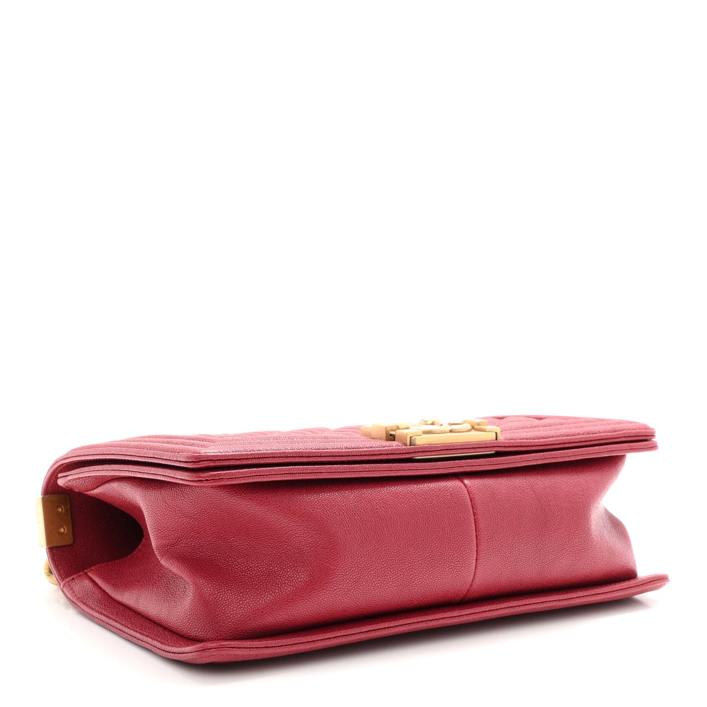 Caviar Quilted Medium Boy Flap Dark Red