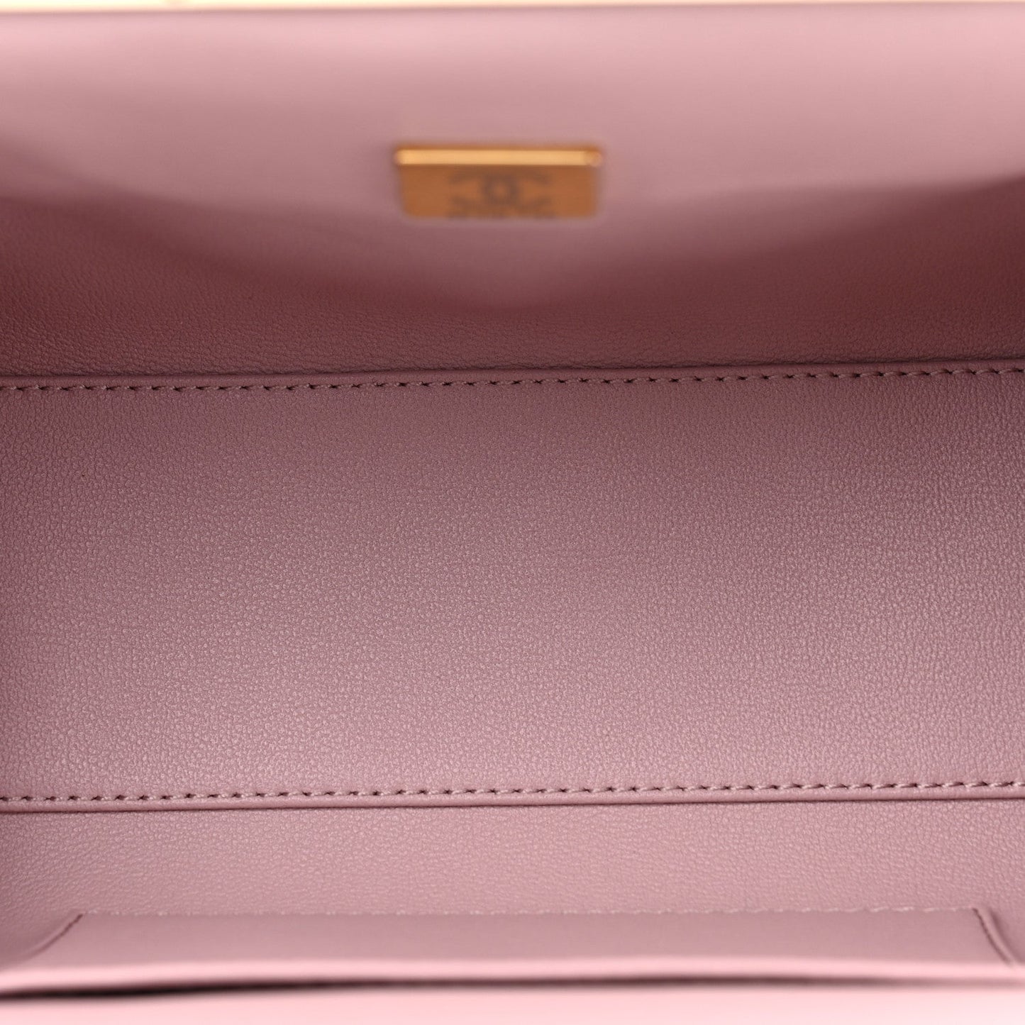 Lambskin Quilted Chain Frame Clutch Pink