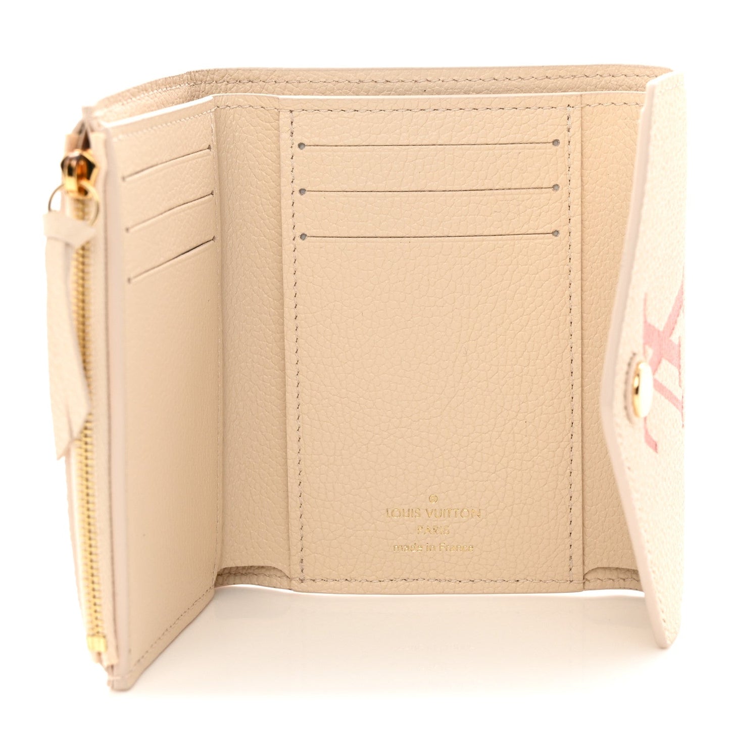Empreinte Monogram Giant Victorine Wallet Creme Bois De Rose