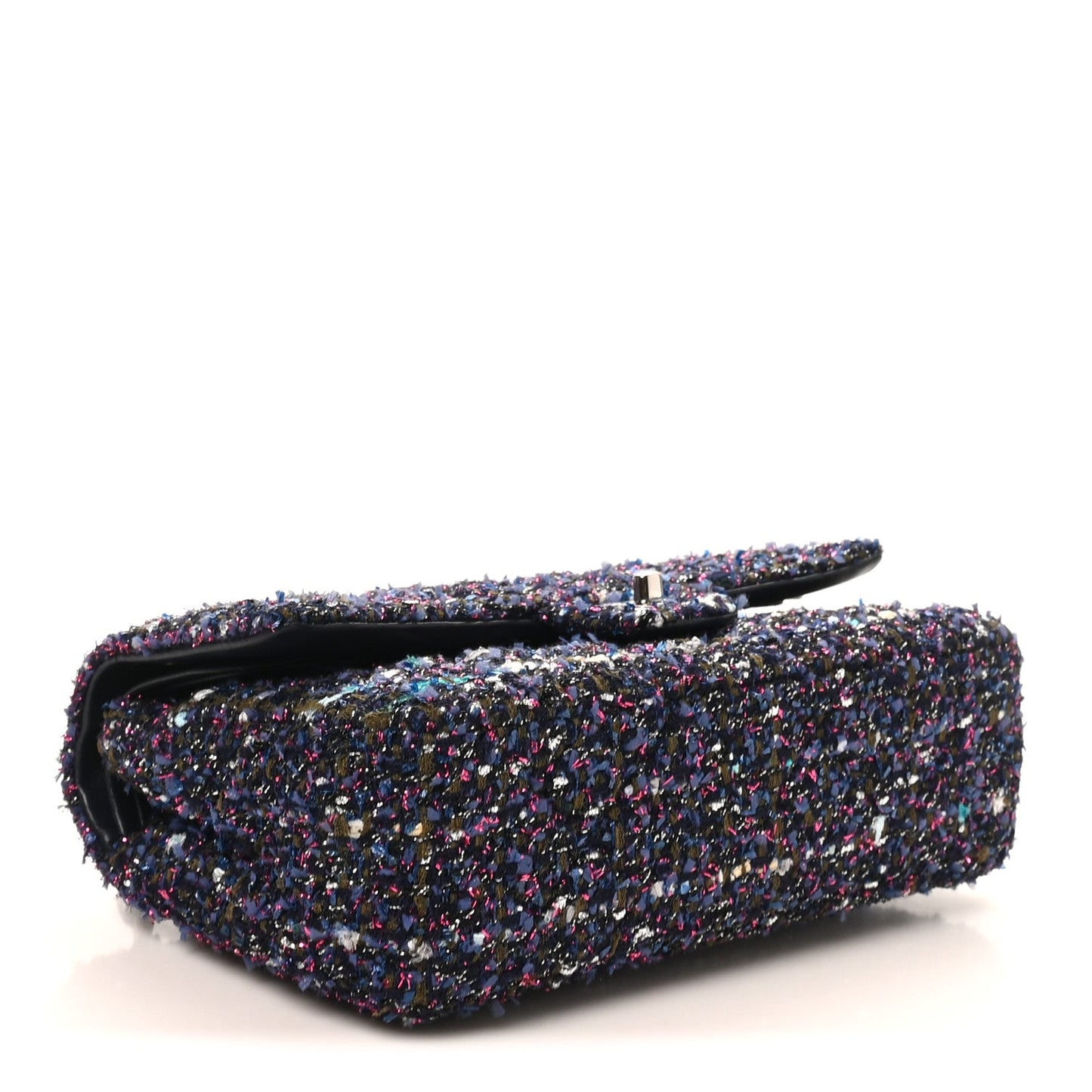 Tweed Quilted Medium Double Flap Blue Purple Khaki Pink