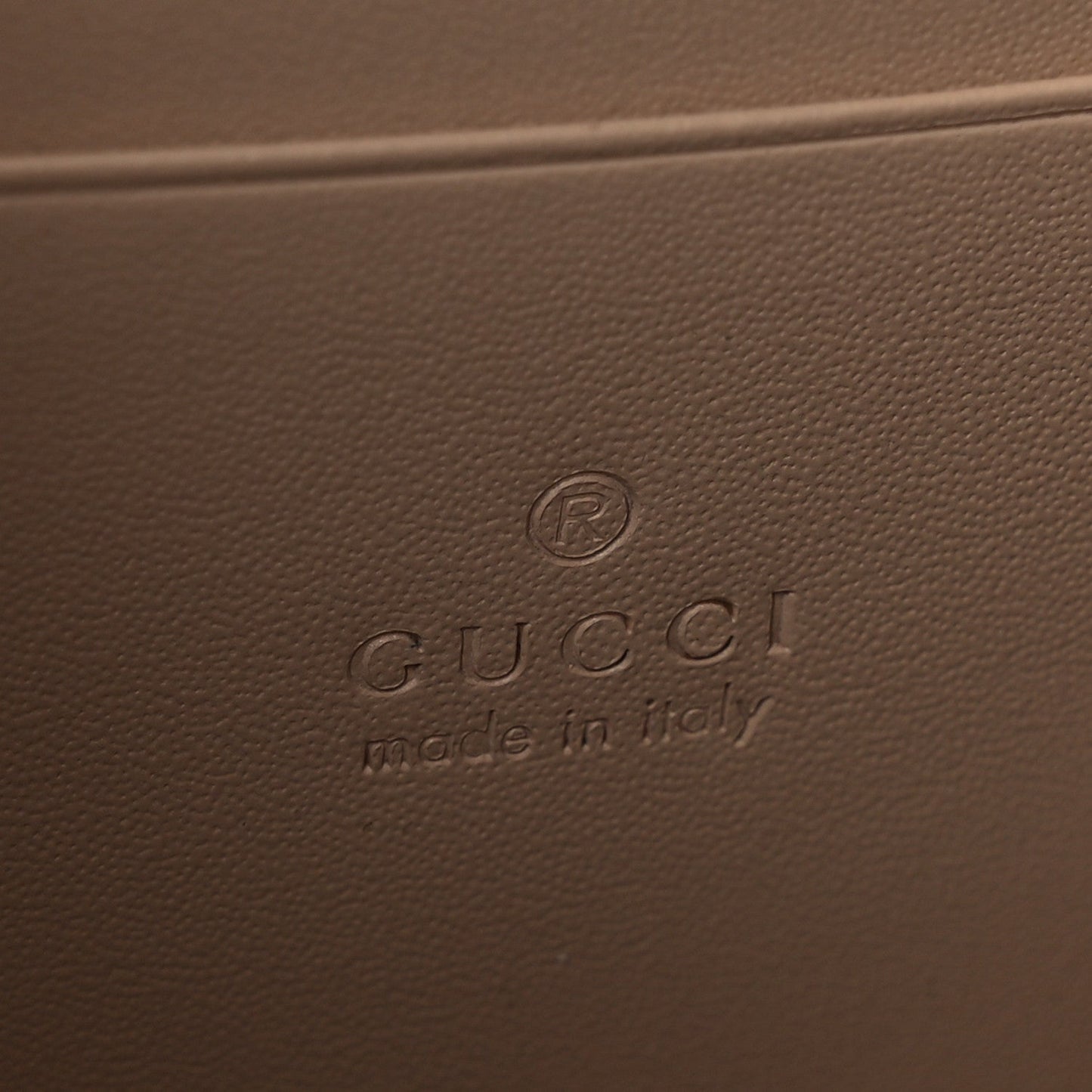Calfskin GG Debossed Chain Wallet Black Souffle Rose