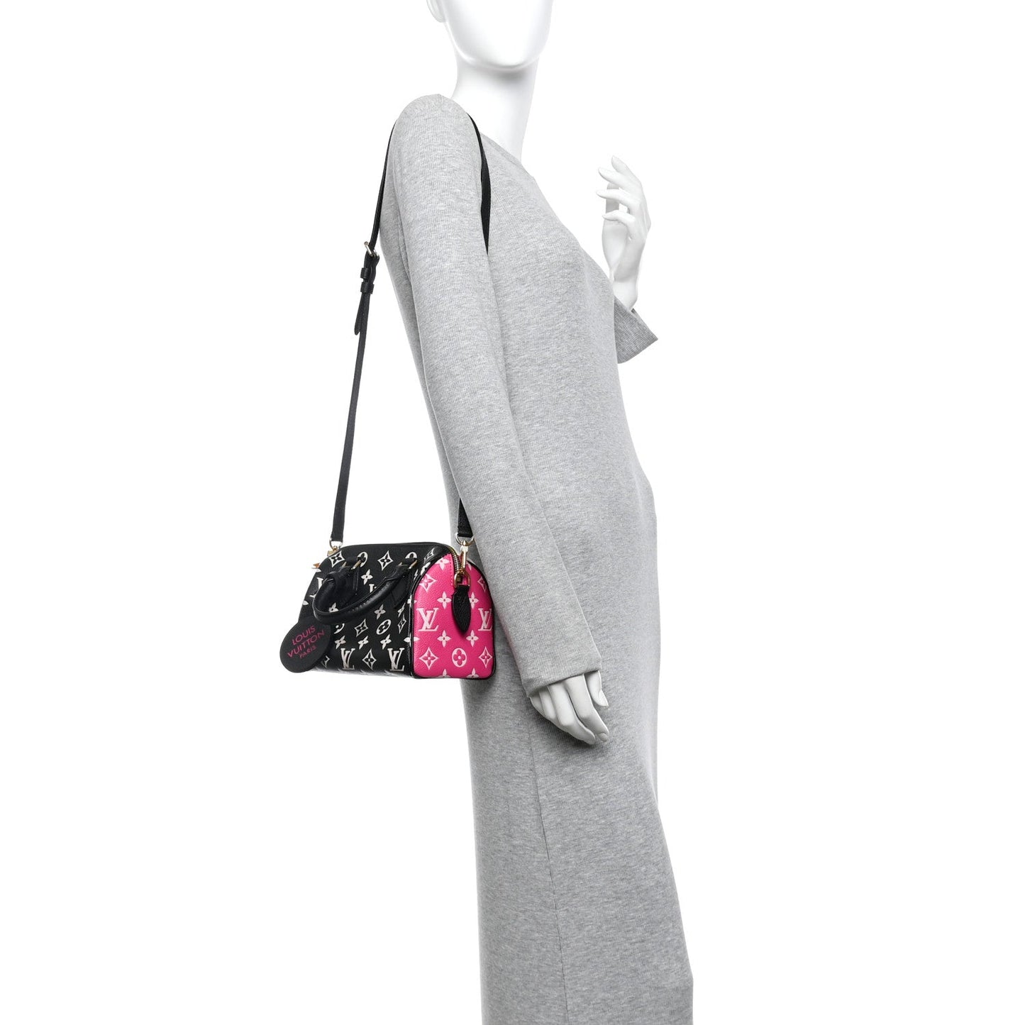 Empreinte Monogram Spring in the City Speedy Bandouliere 20 Black White Pink