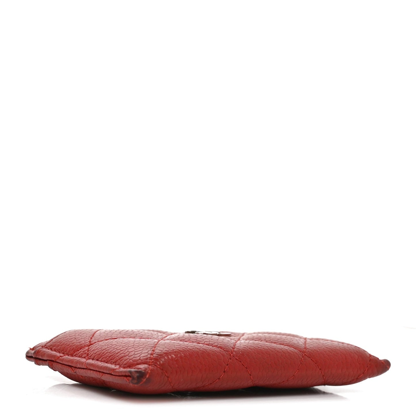 Caviar Quilted Card Holder Red