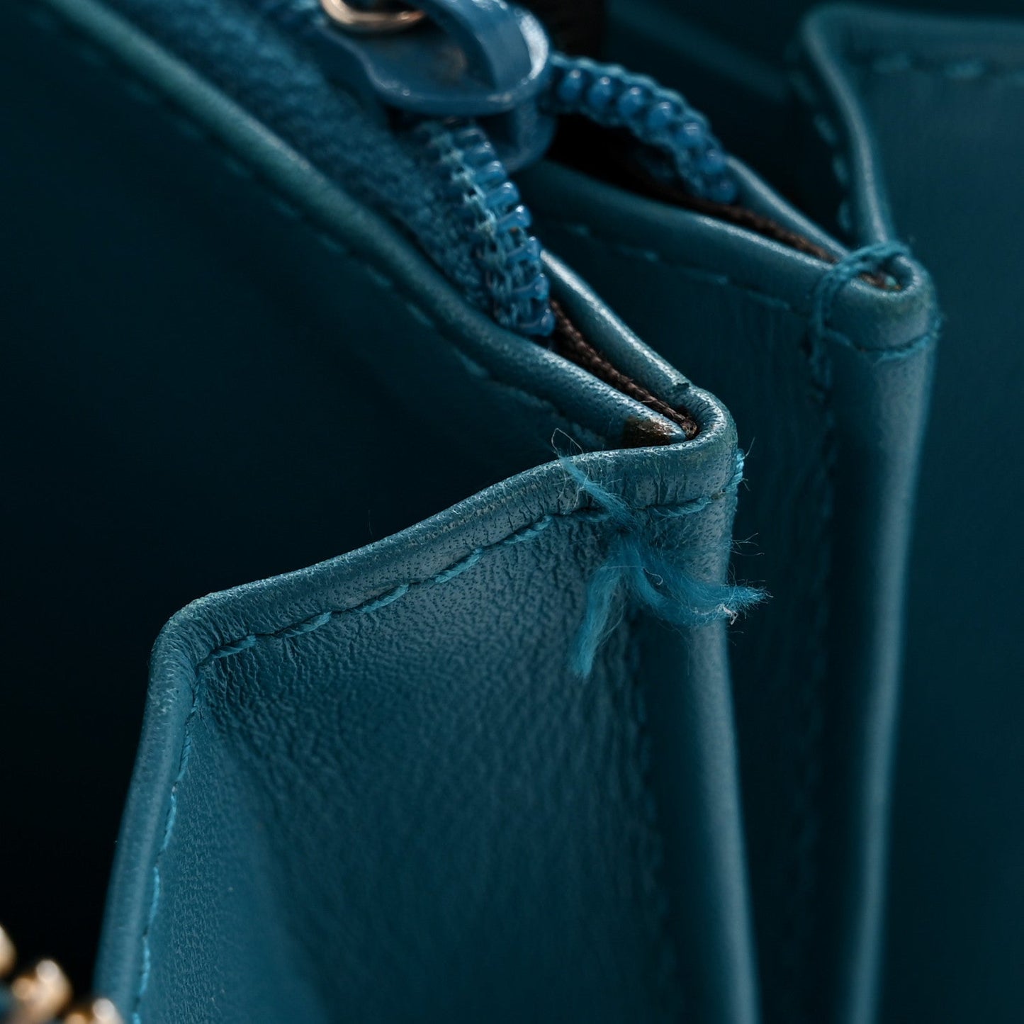 Microguccissima Zip Around Wallet Deep Cobalt