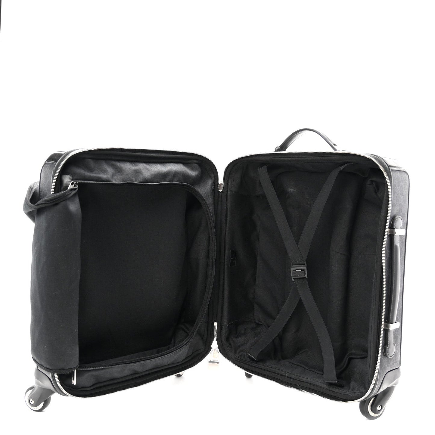 GG Supreme Monogram Calfskin Carry On Trolley Black