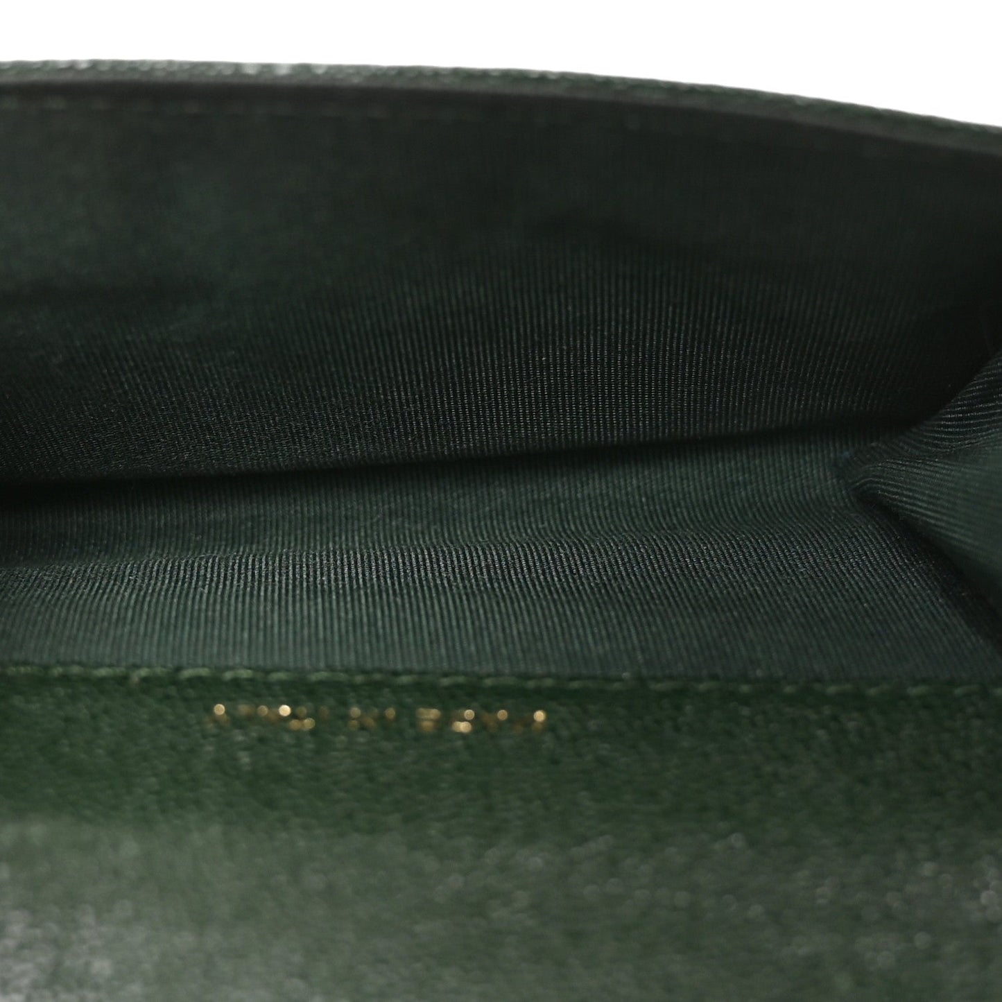 Caviar Chevron Quilted Boy Flap Card Holder Green