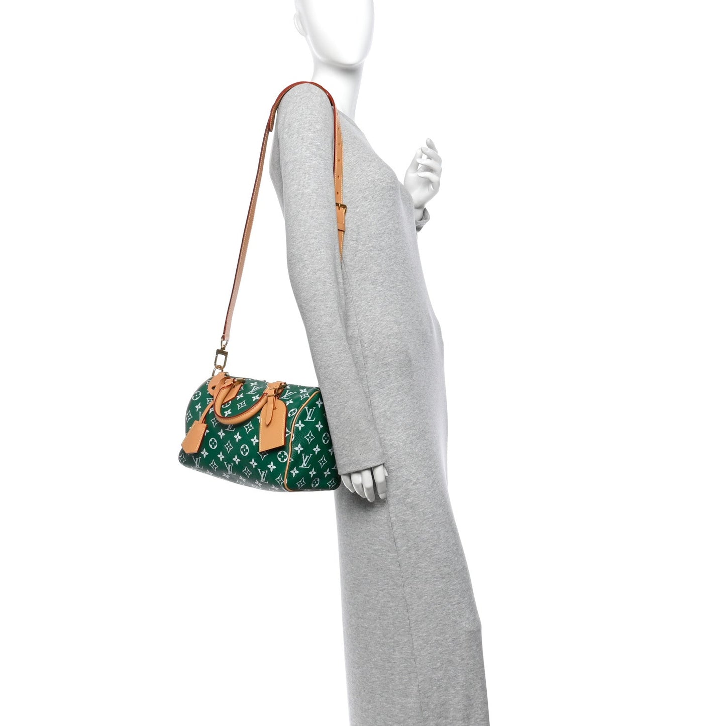 Calfskin Monogram Speedy P9 Bandouliere 25 Green