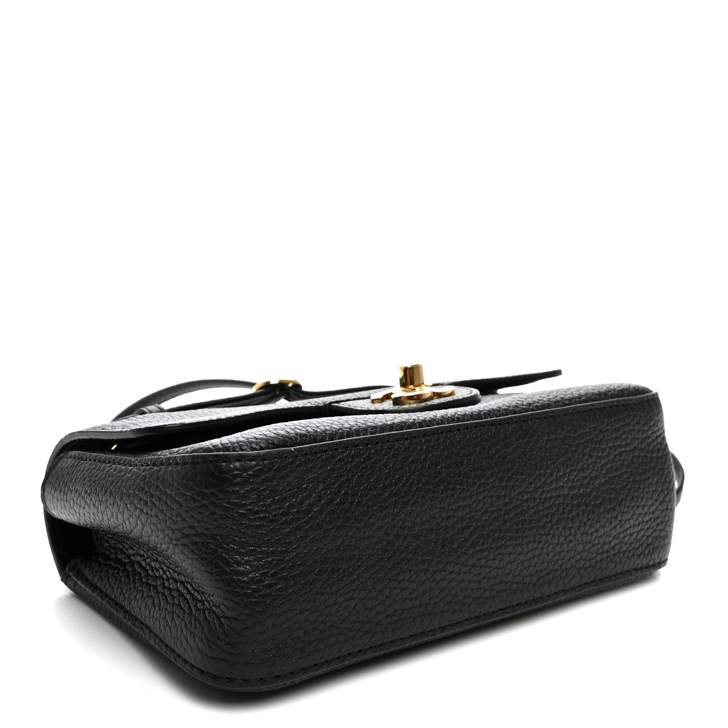 Grained Calfskin Mini Souplissimo Maxi Flap Black